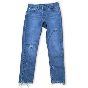 Levi's Premium 501 S Jeans | Med. Wash | Big E Tab | Size 28 x 28 Distressed
